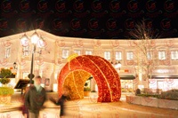 Boule géante de Noël LED d'extérieur, décoration classée IP65 pour aménagement paysager et mariages