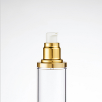 Matte Gold and Silver Luxury 50ml 1.7oz Bouteille à pompe de lotion sans air pour sérum de soin de la peau et crème pour le visage