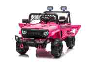 Voiture électrique 12V 4x4 pour enfants, 2 places, tout-terrain, avec télécommande, lumières LED, musique et portes ouvrables