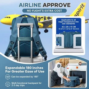 Mochila de viaje aprobada por vuelo Maleta de viaje de compresión al vacío con bomba eléctrica Mochila de viaje de compresión al vacío - Product Image 6