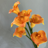 Fleur artificielle réaliste en PU de haute qualité, lys calla, pour décoration intérieure, mariage, fête des Mères, arrangement floral, vente en gros