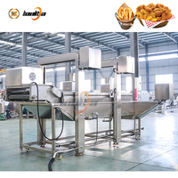Machine à frire industrielle à écran tactile PLC pour les anneaux d'oignon, friteuse électrique professionnelle, ligne de production de nuggets de poulet