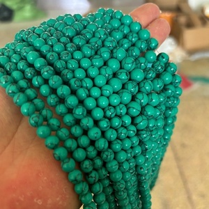 Compre Cuentas de Piedras Naturales HLC, Cuentas Sueltas de Turquesa en Hilo, Cuentas Sueltas de Piedras Preciosas Lisas para Joyería DIY, Regalos y Boutiques - Product Image 3