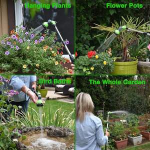 Bâton d'arrosage 18-24 pouces, poignée en alliage de zinc, tube en acier inoxydable, tête à cliquet, commande au pouce, poignée souple, usage en jardin - Product Image 6