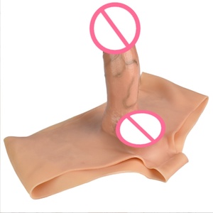 Vente en gros de pantalon en cuir avec dildo en silicone de 6 cm d'épaisseur, dispositif de masturbation portable pour femmes, jouet sexuel pour adultes, jouets sexuels lesbiens - Product Image 3