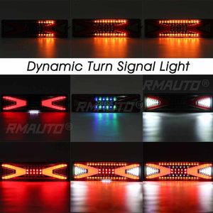 2 pièces Feux arrière LED 24V pour camion, feux de signalisation pour remorque, feux de brouillard pour camions, remorques, caravanes, UTE, camping-cars - Product Image 2