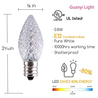 Guanyi Smart AC Alimentation de remplacement LED C7 Ampoule pour décoration de Noël