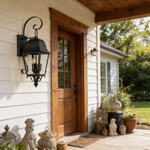 Lampe murale extérieure LED rétro en acier inoxydable, étanche, à intensité variable, pour jardin, cour, extérieur, balcon, escalier - Product Image 5