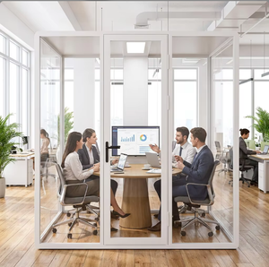 Cabina <span class=keywords><strong>de</strong></span> <span class=keywords><strong>Reuniones</strong></span>, Cabina <span class=keywords><strong>de</strong></span> Trabajo Silenciosa, Habitación Prefabricada Silenciosa, Cabina Acústica Grande <span class=keywords><strong>de</strong></span> 1930 mm <span class=keywords><strong>de</strong></span> Aluminio Aeroespacial y Vidrio para Estudio en Casa - Product Image 1