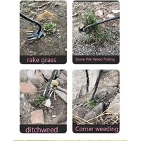 Nouveau désherbeur et râteaux manuels à main en acier inoxydable durable avec fonction tranchante pour l'extraction des mauvaises herbes