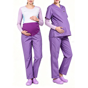 Haut de blouse de maternité extensible et doux sur mesure pour femme enceinte avec soutien abdominal pour médecin ou infirmière enceinte - Vente en gros - Product Image 1