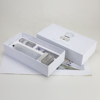 Boîte en carton rigide personnalisée de luxe avec logo imprimé, couvercle et base, pour cosmétiques, emballage en papier avec EVA
