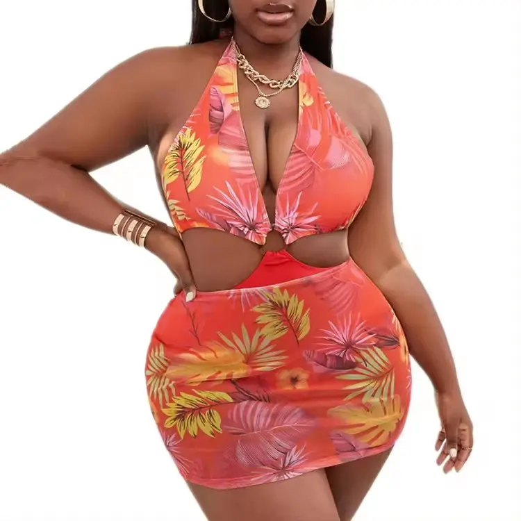 Damen sexy zweiteiliges Bikini-Set Bademode Brasilianisch Großhandel Übergröße OEM-Service Digitaler Druck Erwachsene Bikini-Set für Pool