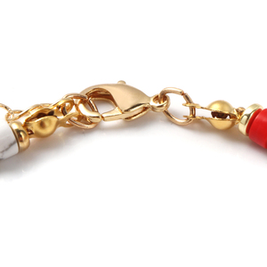 Tamaño ajustable a mano granos Tila pulsera Bohemia pulsera de los hombres de Color del arco iris, delicada pulsera de perlas - Product Image 6