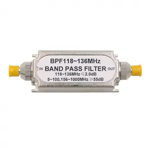SMA Filtre Passe-Bande BPF 118-136MHz Filtre Passe-Bande pour Bande Aéronautique