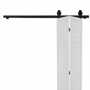 Kit de quincaillerie pour porte coulissante pliante de style fermier, 52 pouces, pour deux portes de 24 pouces, usage intérieur - Product Image 1