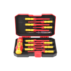 Set Attrezzi di Manutenzione Isolati 15 Pezzi Resistenti alla Tensione VDE, Kit Combinato per Elettricisti, Alimentato a Mano, OEM Robusto - Product Image 3