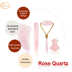 ขายร้อน 100% หยกสีเขียวธรรมชาติ Gua Sha ขูดและลูกกลิ้งใบหน้า<span class=keywords><strong>สี</strong></span>ชมพู<span class=keywords><strong>สี</strong></span>ดําสีม่วงชุดนวดหินหยก - Product Image 4