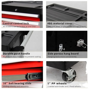 Usine EverForce Armoires à tiroirs multiples en métal Armoires de réparation automobile avec 3 tiroirs pour coffre mécanique d'atelier - Product Image 2