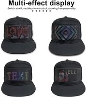 Gorra Personalizada con Pantalla de Píxeles LED Gorro con Display LED Gorra LED Rodante con Mensaje Desplazable Programable