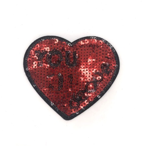 Logo Design Personalizzato Paillettes Zona Del Ricamo di Applique del Tessuto Badge <span class=keywords><strong>Patch</strong></span> per I Vestiti - Product Image 3