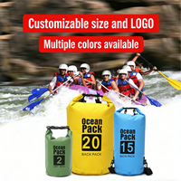 Sac de Rangement Étanche en PVC pour Randonnée, Voyage en Plein Air, Plage et Océan, Sac Flottant Personnalisable avec Logo pour la Natation et la Navigation