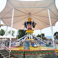 Manège autoportant HANGTIAN HTSCP-05, équipement d'amusement gonflable d'extérieur en acier pour 16 personnes, idéal pour les parcs d'attractions