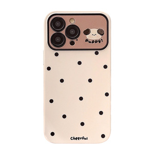 Coque de téléphone antichoc en TPU motif pois minimaliste avec cordon petit ours pour iPhone 17 15 16 Pro 11 et Huawei Mate 60 - Product Image 5