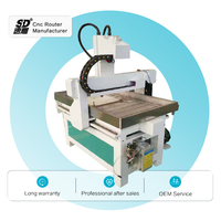 Routeur CNC 4 axes 6060, petite fraiseuse CNC avec moteur et pompe PLC