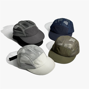 <span class=keywords><strong>Gorra</strong></span> de campamento de secado rápido de Trail Runner deportiva no estructurada de malla de 5 paneles personalizada, <span class=keywords><strong>gorra</strong></span> de camping de nailon ligera de color verde oliva - Product Image 2