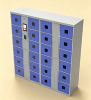 Casier intelligent en acier galvanisé pour le stockage de colis, idéal pour les magasins de détail, centres commerciaux, salles de sport, avec accès par PN/RFID/QR, système de casiers de bureau, ODM