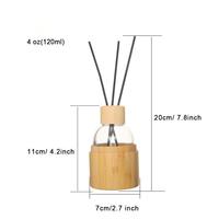 Bouteille diffuseur de parfum en verre grande capacité avec bouchon en bois de bambou, diffuseur d'arômes pour la maison, bouteille pour huiles essentielles