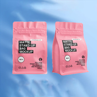 Sachets refermables personnalisés avec impression intégrale et fenêtre transparente, sacs d'emballage pliables pour riz, sacs en aluminium auto-scellants