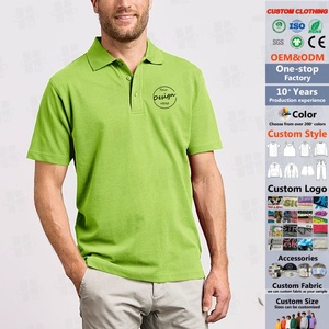 Wholesale Casual Men's Polo Shirts Short-sleeved Breathable Sports Shirts High Quality Polyester Cotton Polo Shirts