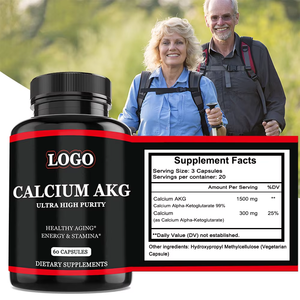 Cápsulas de Ca-AKG de Alta Potencia OEM, Suplemento de Alfa-Cetoglutarrato de Calcio 1000mg, Cápsulas de AKG a Granel - Product Image 2