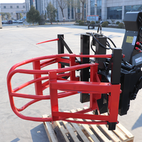 Attache de chariot télescopique VANSE, capacité de charge de 800 kg, pince à foin mixte noire