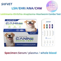 Kit Canin pour Tests Rapides de Dépistage de Leishmania, Dirofilaria, Erhlichia (Ag), Anaplasma (Ab), E. Canis (Ab), L. Shoninki (Ab) et de la Maladie du Soliflore