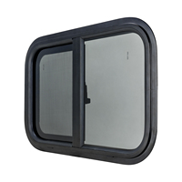 Fenêtre coulissante en alliage d'aluminium pour camping-car avec anneau de finition, fenêtre de caravane certifiée E-Mark pour camping-car et motorhome