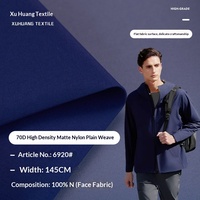 Tissu uni en nylon mat haute densité 70D, imperméable, respirant, résistant à l'abrasion, extensible dans quatre directions, pour vestes d'extérieur pour garçons