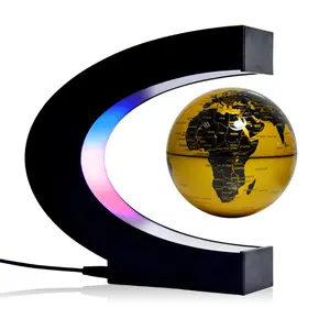 C Kunststoff Desktop Erde Weltkarte Globus dreht rotierende magnetische schwebende magnetische schwimmende Kugel für Kinder pädagogische Dekor