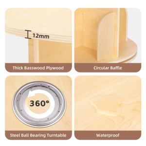 Étagère à livres moderne à 4 niveaux, petite, <span class=keywords><strong>d</strong></span>'<span class=keywords><strong>angle</strong></span>, sur pied, en bois, à <span class=keywords><strong>colonne</strong></span> unique, pour étudiants, maternelle, salle de classe, maison - Product Image 4