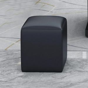 Nouveau tabouret de loisirs de style minimaliste moderne, nouveau design carré, coussin en cuir, salle de réunion, hall d'entrée - Product Image 5
