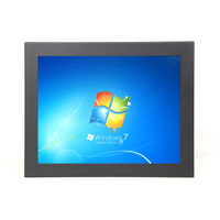 Moniteur de contrôle industriel à écran tactile capacitif sans ventilateur de 12,1 pouces avec système d'exploitation Win10/Linux, 4 Go de RAM, aluminium IP65