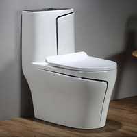 Cuvette de toilette sanitaire en céramique multicolore série or pour salle de bains de style européen