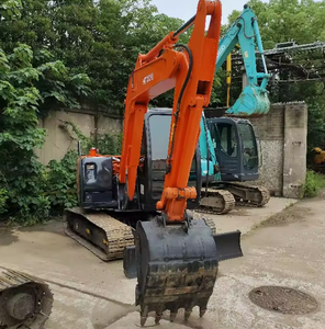 Mini pelle hydraulique sur chenilles Hitachi ZX60 d'occasion du Japon 6TON Mitsubishi Engine PLC Prix bon marché en stock - Product Image 3