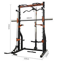 Cage de musculation multifonctionnelle avec rack à squats et machine Smith pour l'entraînement en salle de sport