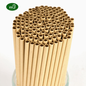 Vvg phân hủy sinh học compostable tùy chỉnh tự nhiên sinh thái thân thiện sợi tre ống hút bột giấy tre ống hút cho nước trái cây uống - Product Image 6