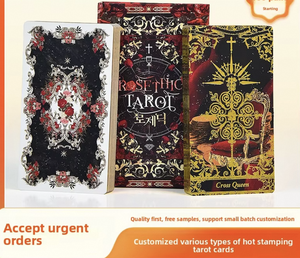 Boîte rectangulaire personnalisée haut de gamme en papier imprimé avec estampage à chaud doré, classique anglais transfrontalier pour cartes de tarot - Product Image 5