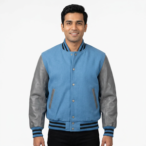 Veste de sport universitaire personnalisée pour homme, de haute qualité, en laine, à capuche, col montant, tissu respirant, manteau d'hiver, grande taille - Product Image 1