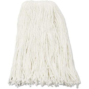 Boardwalk BWK216RCT 16 Oz. Têtes de serpillière humides Rayon Premium, design à extrémités coupées, couleur blanche, 12/carton - Product Image 1